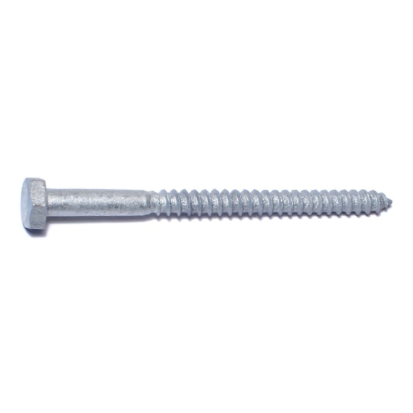 Midwest Fastener Lag Screw, 1/4 in, 3-1/2 in, Steel, Hot Dipped Galvanized Hex Hex Drive, 100 PK 05560 - main